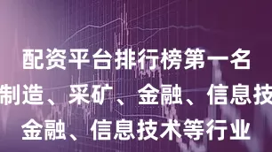 配资平台排行榜第一名范围覆盖制造、采矿、金融、信息技术等行业