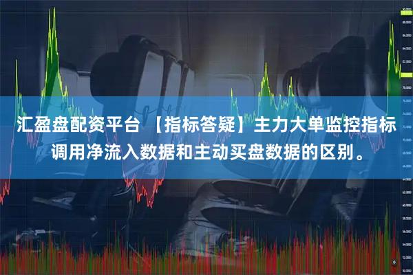 汇盈盘配资平台 【指标答疑】主力大单监控指标调用净流入数据和主动买盘数据的区别。